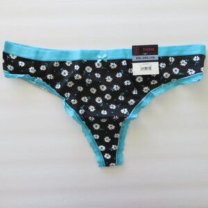 (#129) No Boundaries Cotton Thong Panties Floral Size XXL/2XG (19)